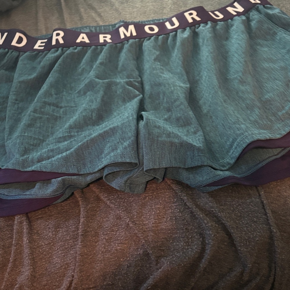 Under Armour Blue and Purple Performance Shorts - Picture 2 of 3